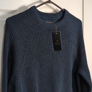 Denver Hayes Cotton Knit Men's Cable Knit Crewneck Sweater SM NEW